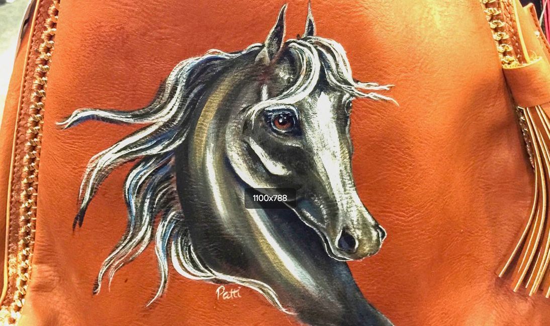 Hand Painted Horse Purse